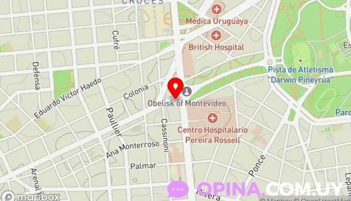 mapa de Cabildo Abierto Centro escolar en Montevideo