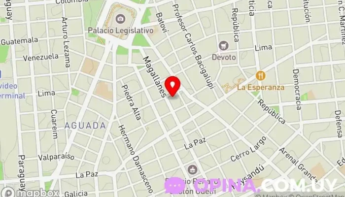 mapa de CACILSA - Casa Central Oficinas de empresa en Montevideo