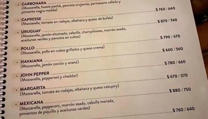 Caetano Bistro:  Menu