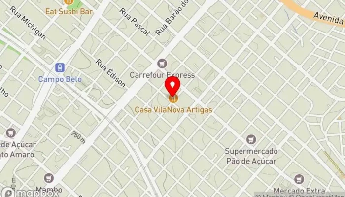 mapa de Café Artigas Restaurante, Cafetería en São Paulo