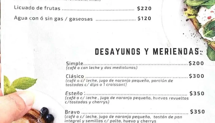 Cafe De Tomy:  Menu