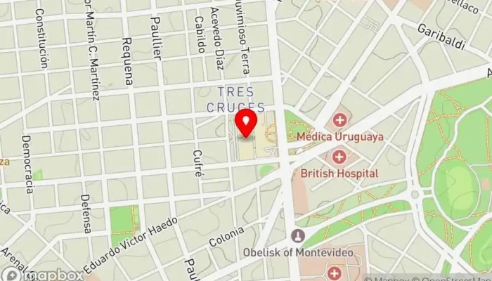 mapa de Café Del Andén Restaurante en Montevideo