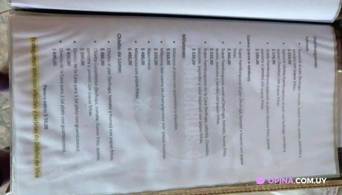 Cafe San Carlos Menu - Restaurante