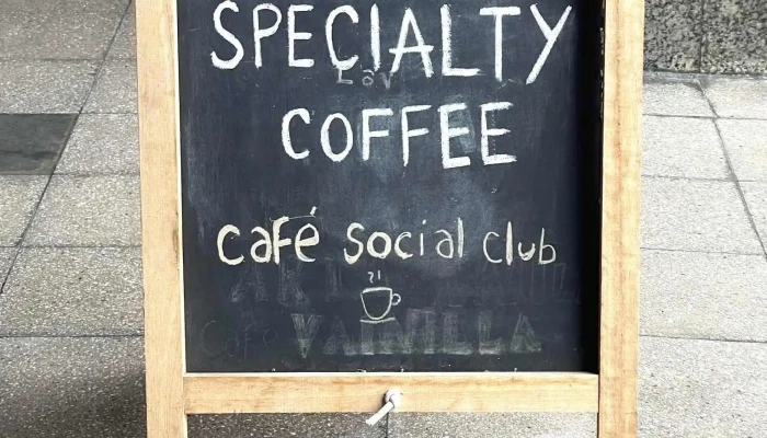 Cafe Social Club:  Menu - Cafetería