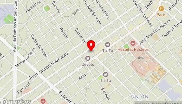 mapa de Cafe Y Bar Union Bar en Montevideo