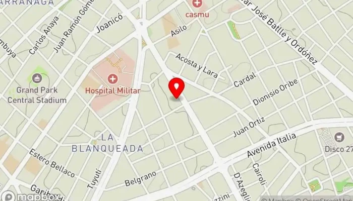 mapa de Cafeteria Impasa Cafetería en Montevideo