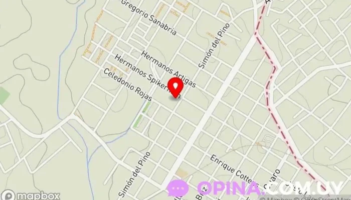 mapa de CAIF 33 Orientales Guardería en Rivera