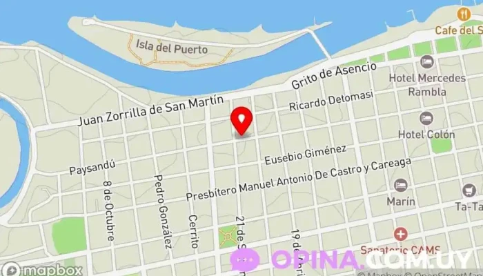 mapa de CAIF DEL OESTE Jardín de infancia en Mercedes