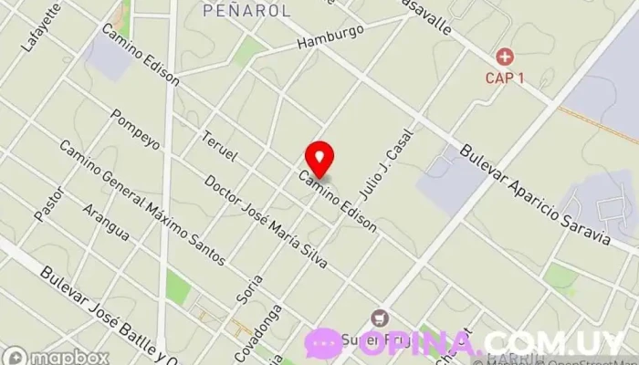 mapa de Caif Misión Padre Dehon Centro de educación preescolar en Montevideo