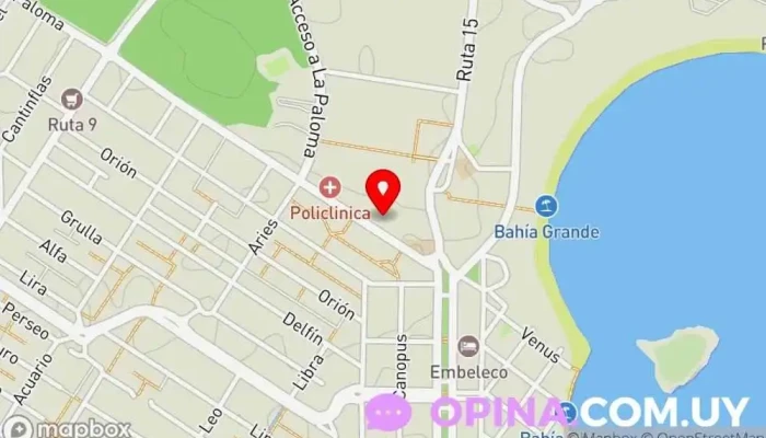 mapa de CAIF NOCTILUCAS Centro escolar en La Paloma