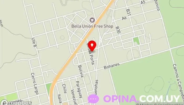 mapa de Caif Pompitas de Colores Centro de educación preescolar en Bella Unión