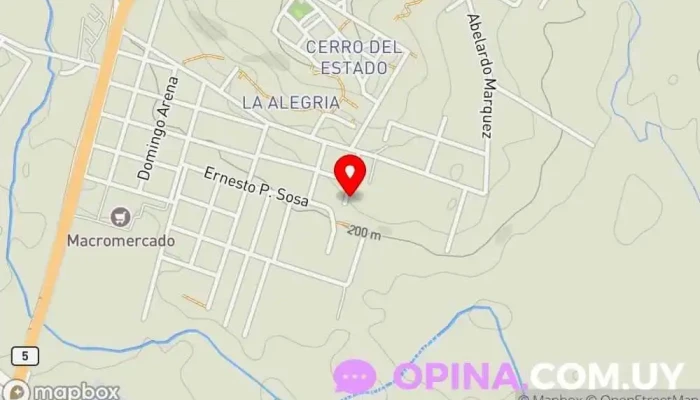 mapa de CAIF Renacer II Jardín de infancia en Rivera