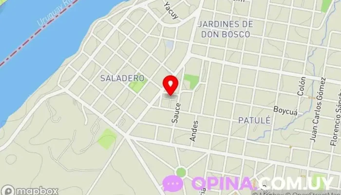 mapa de CAIF RIO URUGUAY Escuela en Salto