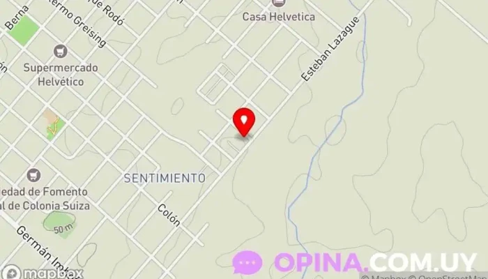 mapa de Caif Servir Institución educativa en Nueva Helvecia