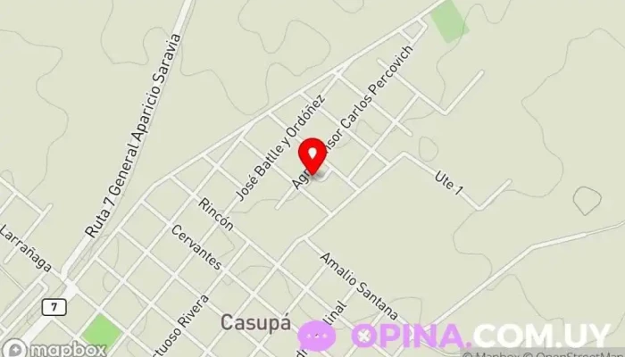 mapa de Caif Tierra de los Artigas Centro de educación preescolar en Casupá