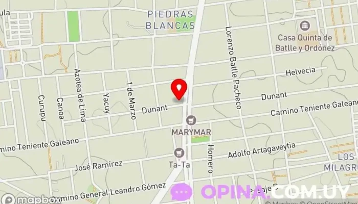 mapa de CAIF Trisquel Centro de educación preescolar en Montevideo