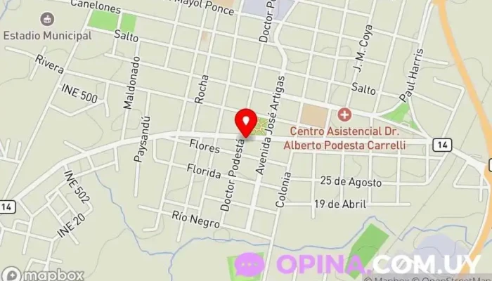 mapa de Camdel Varela Hospital privado en José Pedro Varela