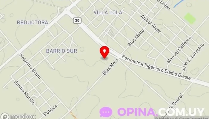 mapa de Campus Deportivo TACUABE Escuela primaria en Artigas