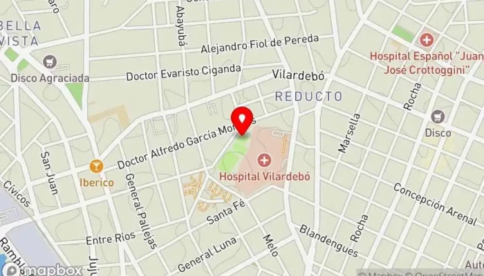 mapa de Cancha De Reducto Gimnasio en Montevideo