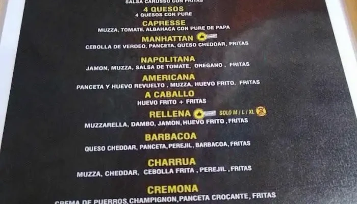 Candela Express:  Menu