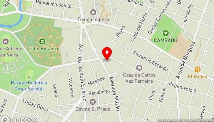 mapa de Cane B&B Bed & Breakfast en Montevideo