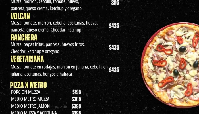 Caniella Pizzeria:  Menu - Pizzería