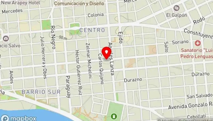 mapa de Cantina del Cine Cafetería en Montevideo