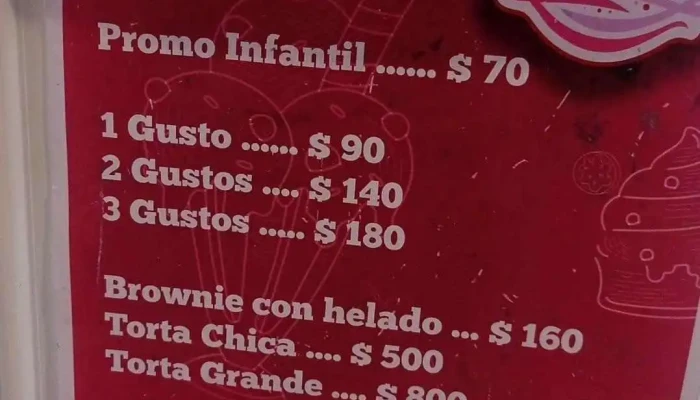 Caprichos:  Menu