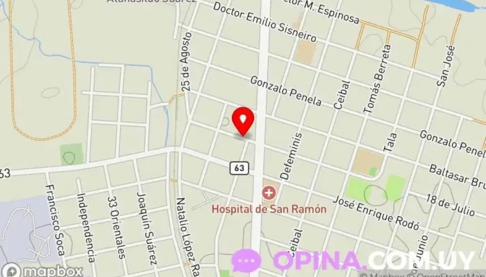 mapa de Cardan's Centro deportivo en San Ramón