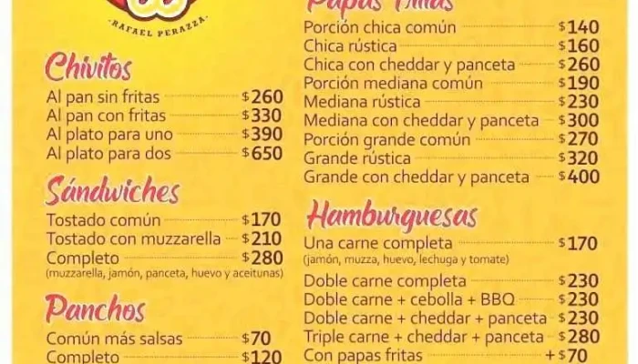 Carrito Al Paso La 66 Menu - Restaurante de comida rápida