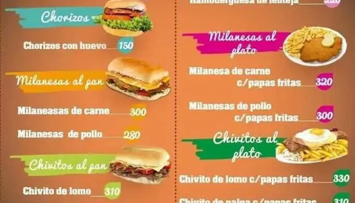 Carrito Avenida Brasil:  Menu - Restaurante de comida rápida