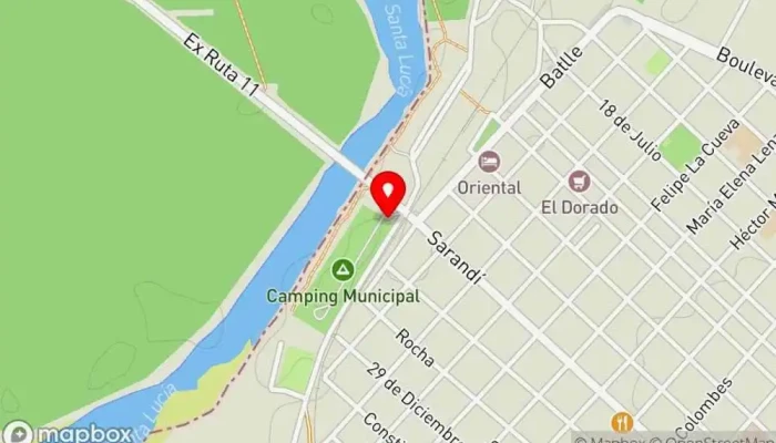 mapa de Carrito del camping Tío gordo Hamburguesería en Santa Lucía