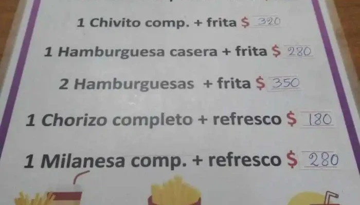 Carrito Delicias:  Menu