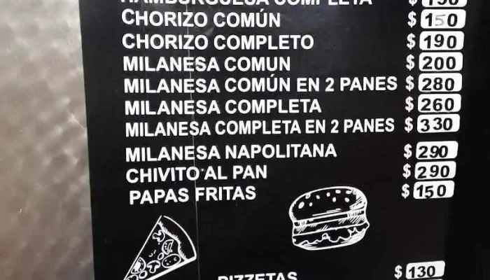 Carrito La Cantina Menu