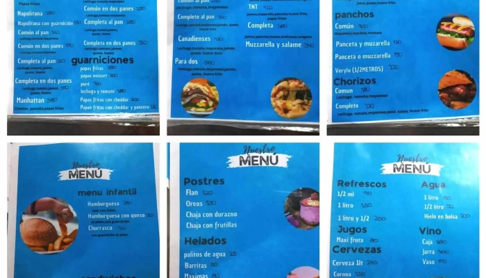 Carrito Verylu Menu - Restaurante de comida rápida