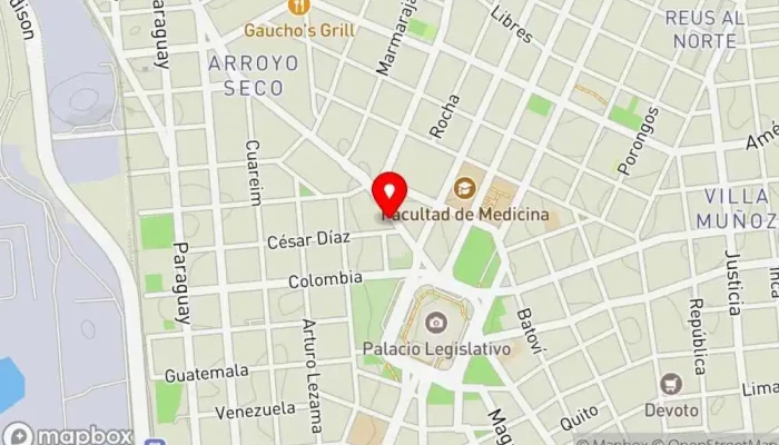 mapa de Carro Clemente Restaurante de comida rápida en Montevideo