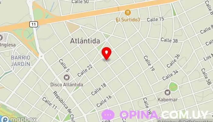 mapa de Casa Atlantida Urbanización en Atlántida