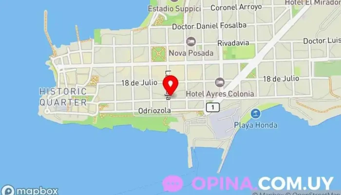 mapa de Casa Azul Apart A Serviced apartment en Col. del Sacramento