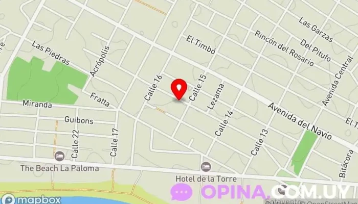 mapa de Casa Azul Urbanización en La Paloma