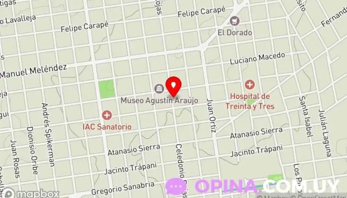 mapa de Casa BEnja Condominio en Treinta y Tres