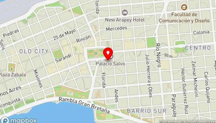 mapa de Casa Blanca Restobar Pub restaurante en Montevideo