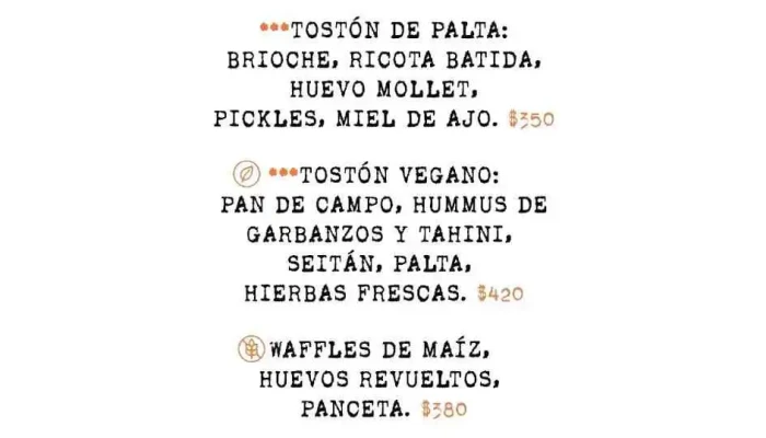 Casa De Abajo Cafe Menu