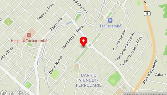 mapa de Casa de Comida Rigoletto Restaurante de brunch en Tacuarembó