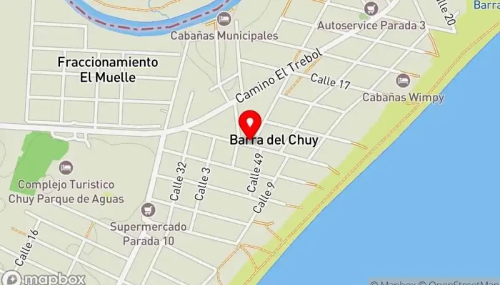 mapa de Casa de la Cultura Centro comercial en Barra del Chuy