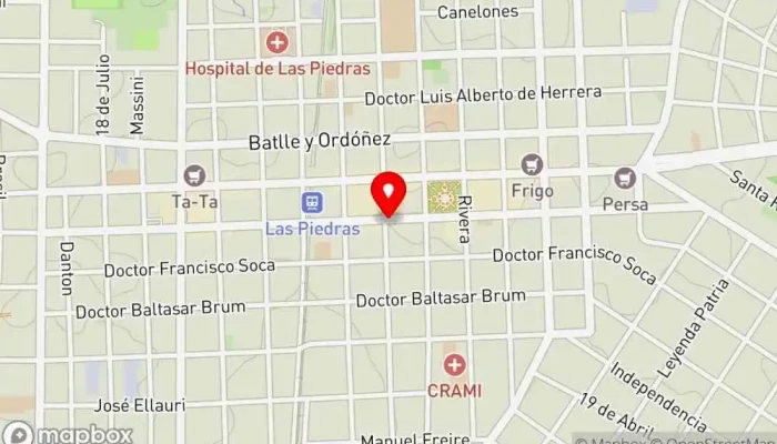 mapa de Casa de te, cafe y postres Cafetería en Las Piedras