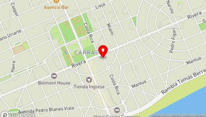 mapa de casa flo Restaurante en Montevideo