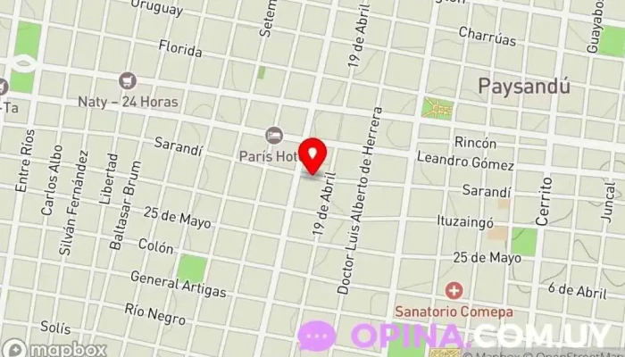 mapa de Casa flor  en Paysandú