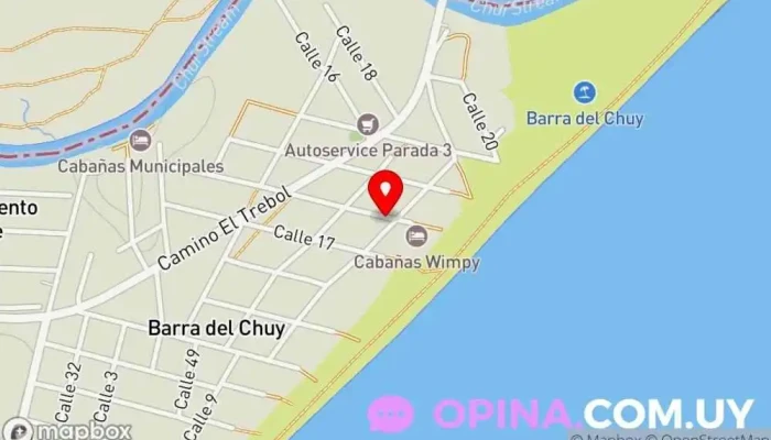 mapa de Casa Mark y Chelo Urbanización en Barra del Chuy