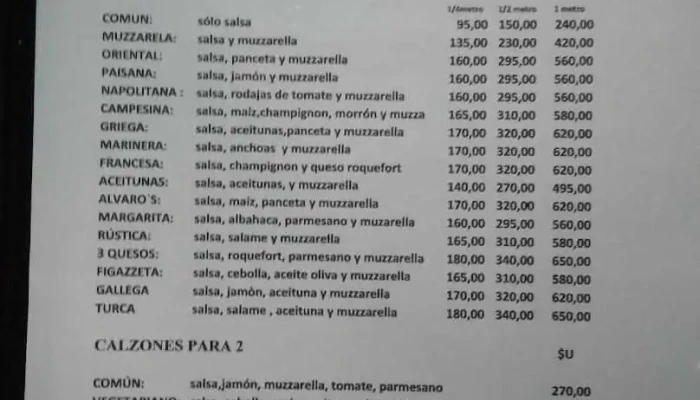 Casa Meira Restaurante:  Menu