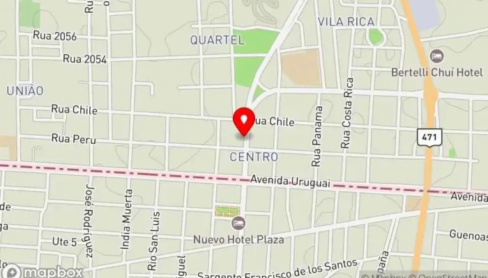 mapa de Casa Mia Restaurante, Tienda de café en Chui